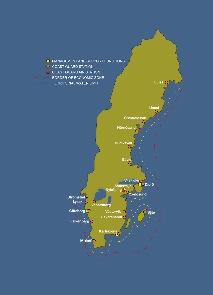 Kustbevakningens stationer och kontor 2017 engelska