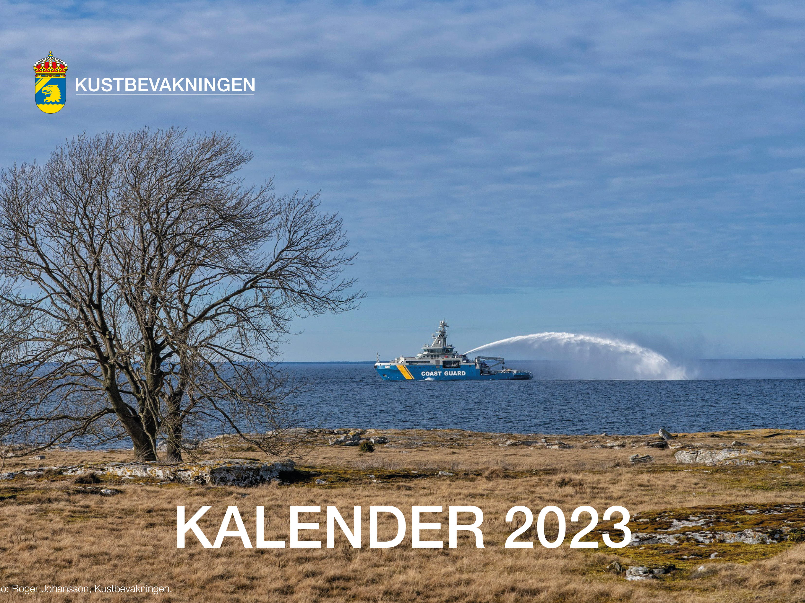 Förstasidan av Kustbevakningens väggkalender 2023